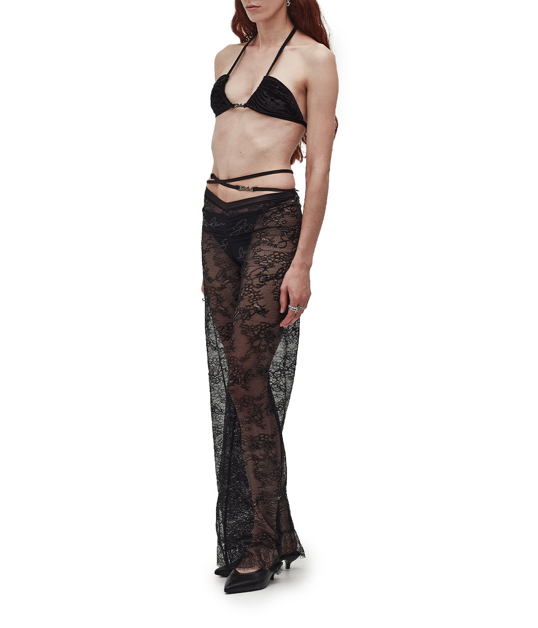 SCRIPT LACE PANTS