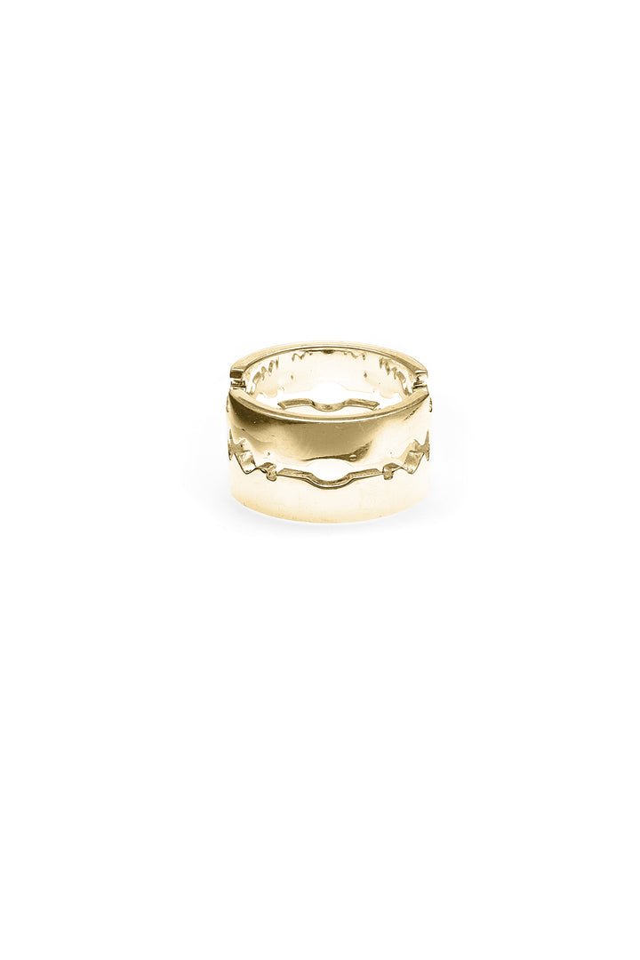 DOUBLE BLADE RING - GOLD PLATED