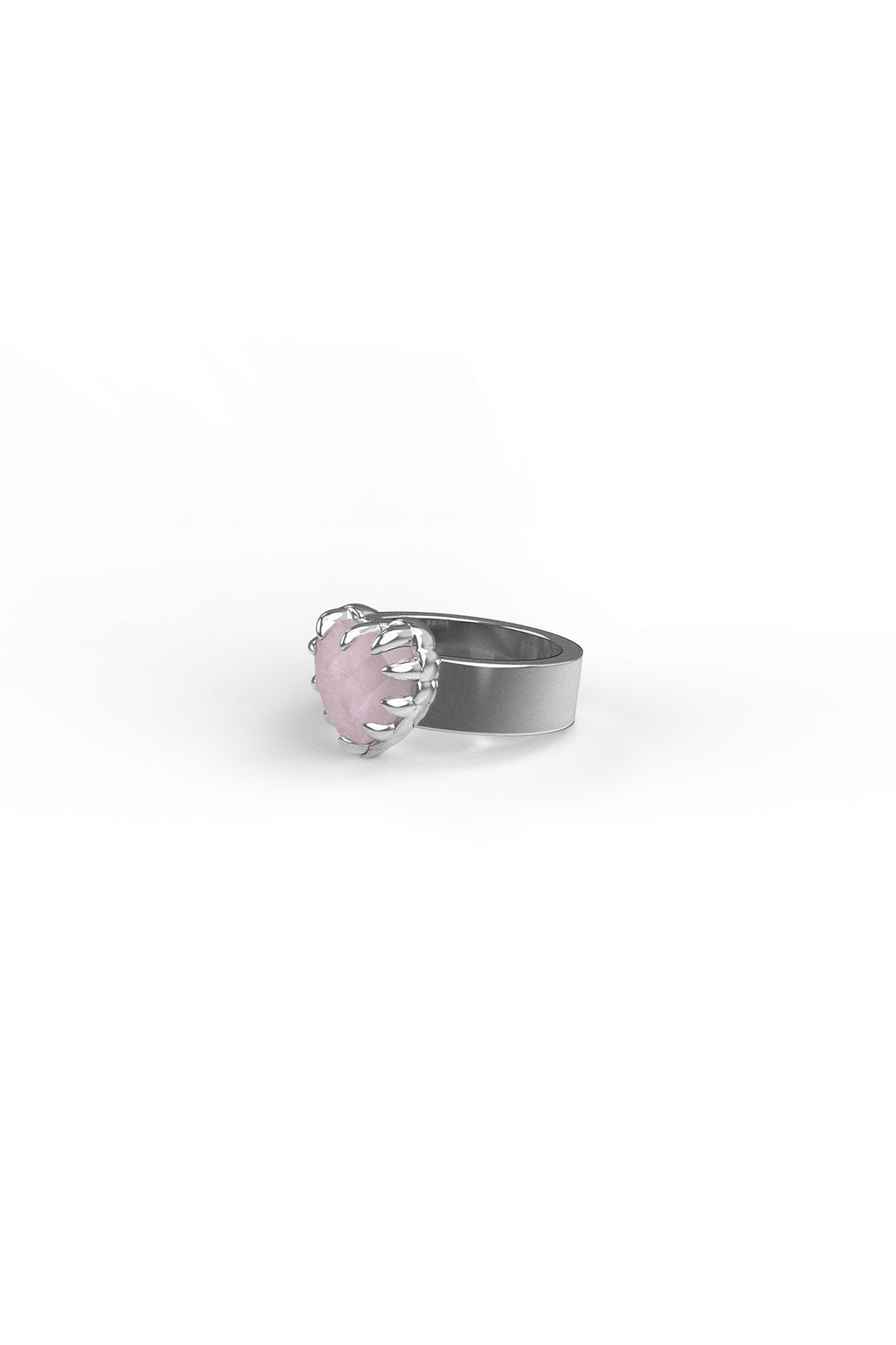 ORIGINAL SETTING - LOVE CLAW RING - ROSE QUARTZ