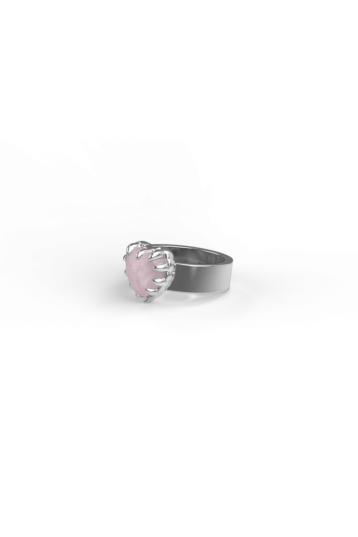 ORIGINAL SETTING - LOVE CLAW RING - ROSE QUARTZ