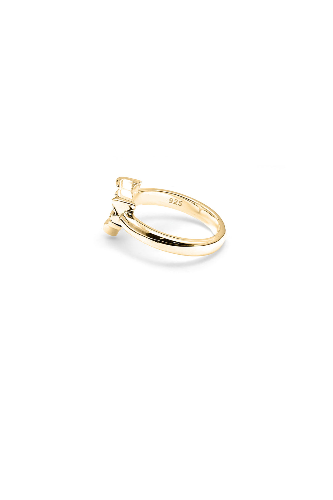 JAGGED HEART MINI RING GOLD PLATED