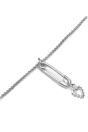 SAFETY PIN DROP NECKLACE