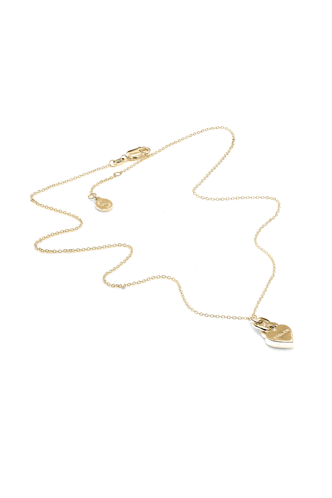 LOVE CHAIN PENDANT NECKLACE GOLD PLATED