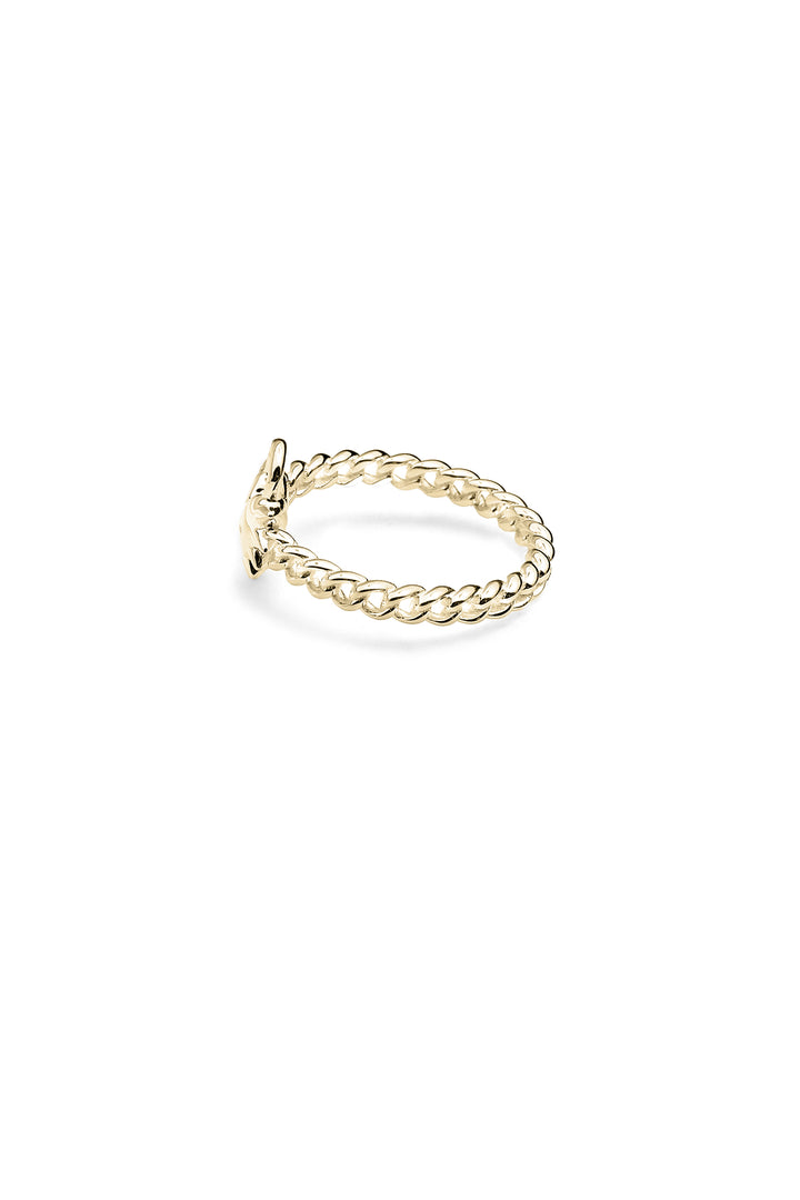 LOVE LOCKET RING GOLD PLATED