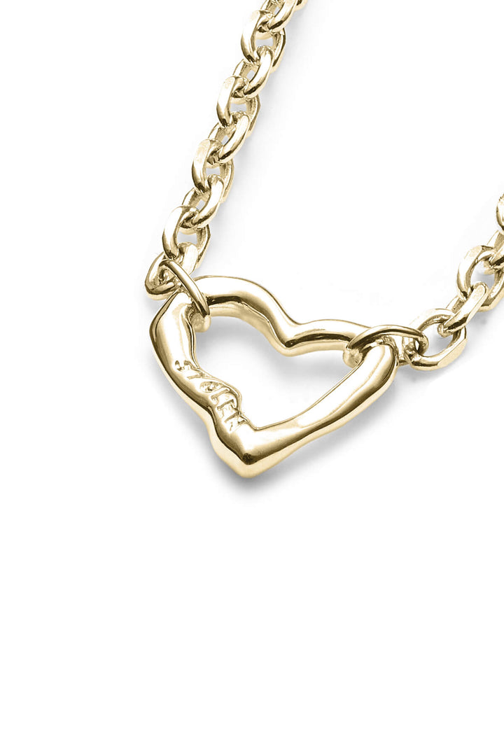 MELTED HEART NECKLACE GOLD PLATED