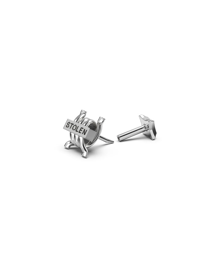 STOLEN BARB FLAT BACK SINGLE EARRING