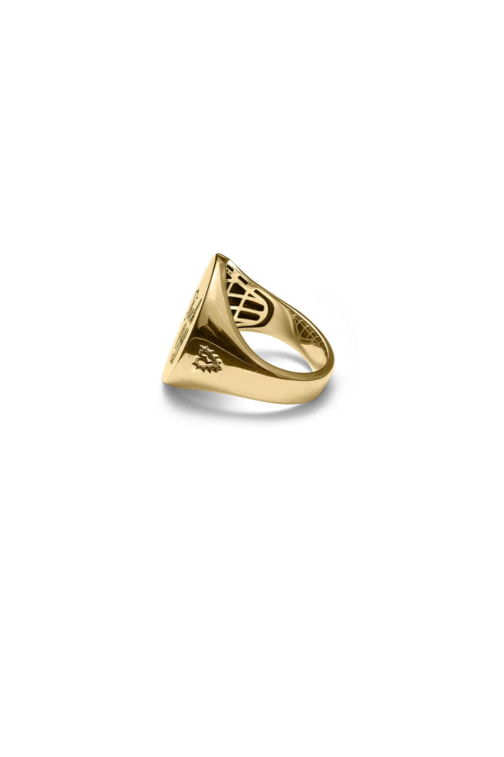 WARM WELCOME SOVEREIGN RING GOLD PLATED