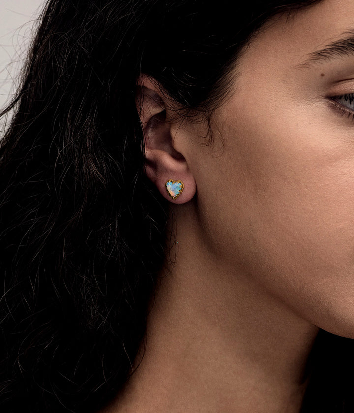 LOVE CLAW EARRINGS BELLO OPAL - GOLD PLATED