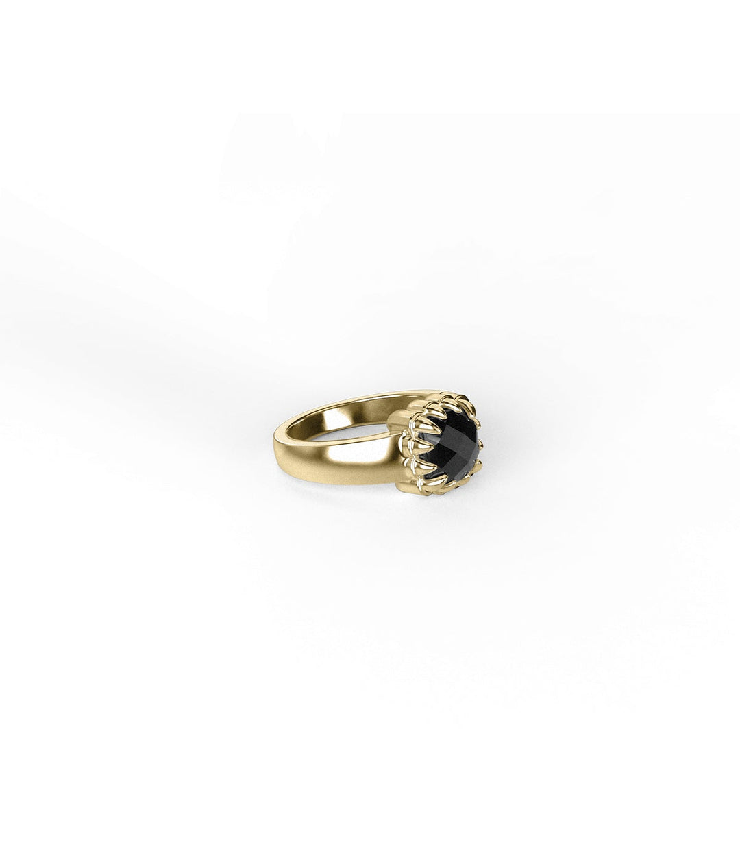 BABY CLAW RING ONYX - GOLD VERMEIL