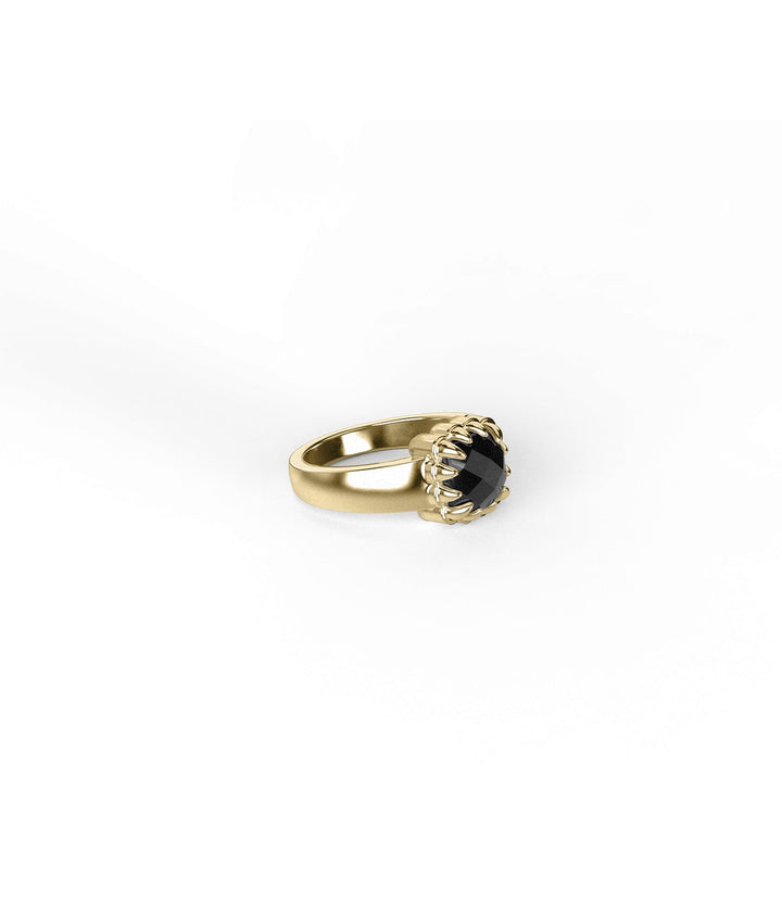 BABY CLAW RING ONYX - GOLD VERMEIL