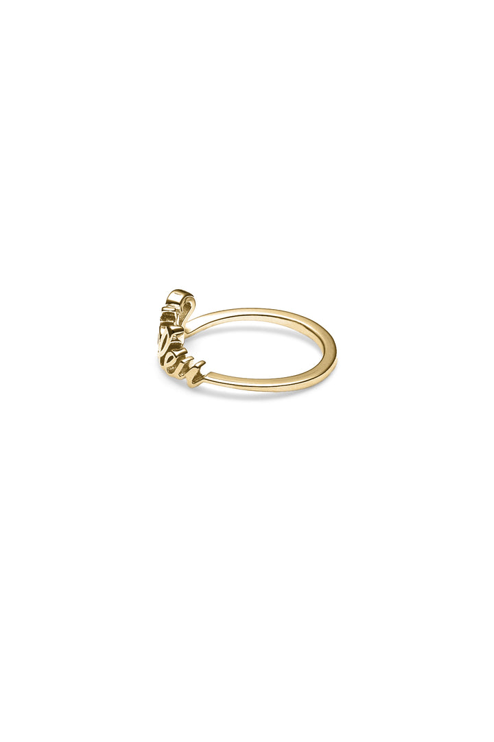 STOLEN SCRIPT RING - GOLD PLATED