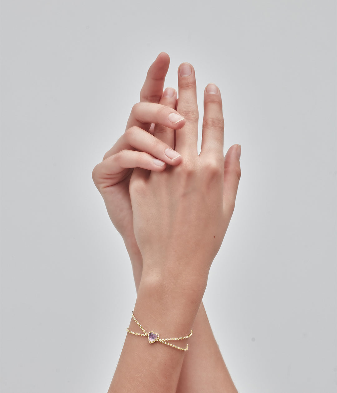 LOVE CLAW BRACELET MYSTIC QUARTZ - GOLD PLATED