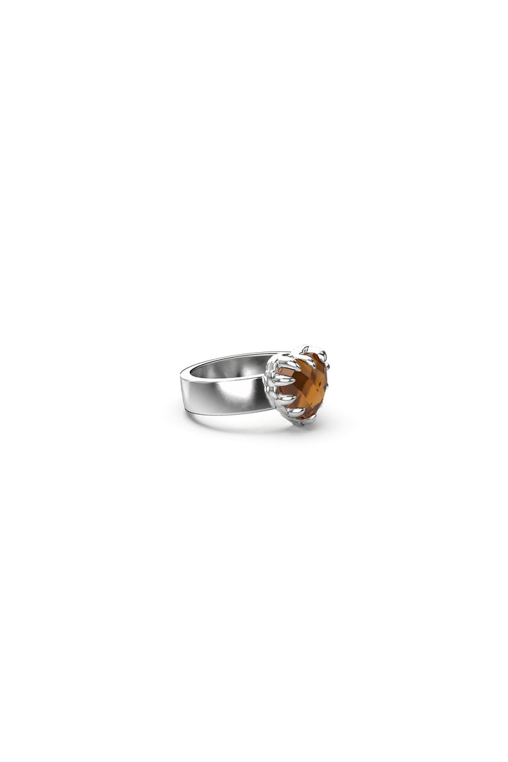 LOVE CLAW RING CITRINE