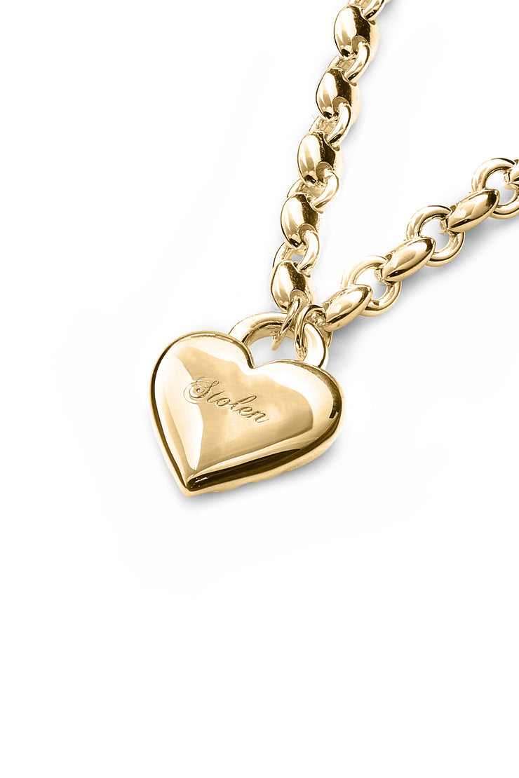 FULL HEART NECKLACE - GOLD PLATED