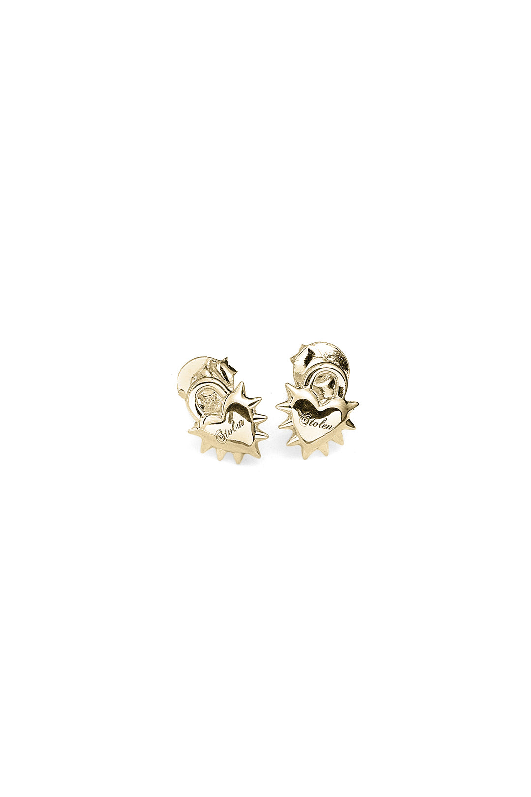 LOVE LOCKET STUD EARRINGS GOLD PLATED