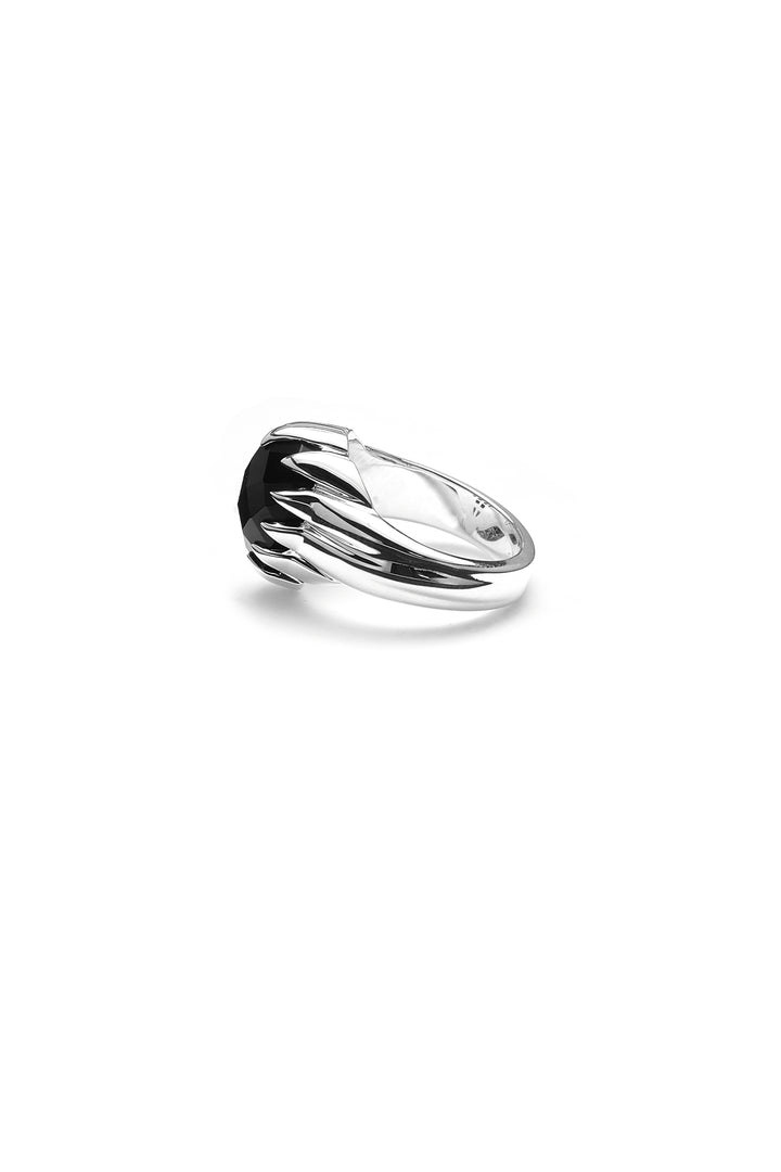 LOVE CLAW TEARDROP RING ONYX