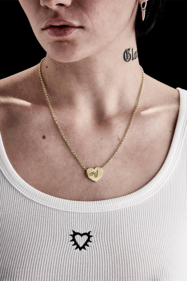 WARM WELCOME HEART NECKLACE GOLD PLATED