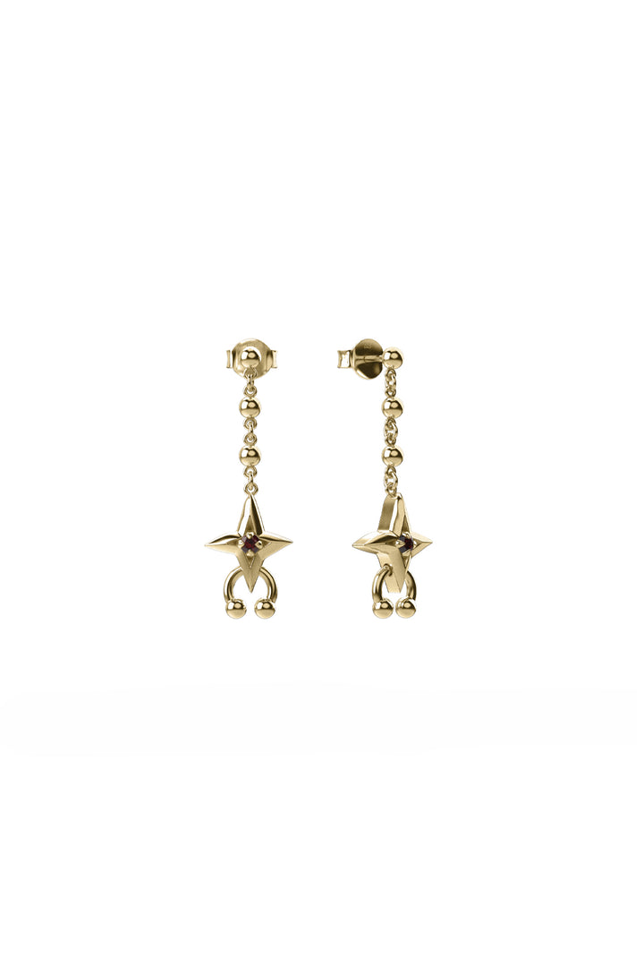 COSMIC PUNK DROP EARRINGS - GOLD PLATED