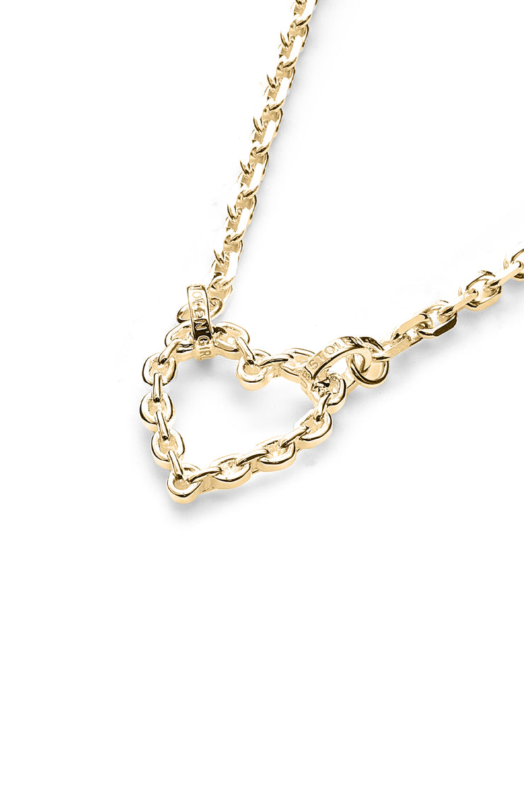 CHAIN HEART NECKLACE - GOLD PLATED
