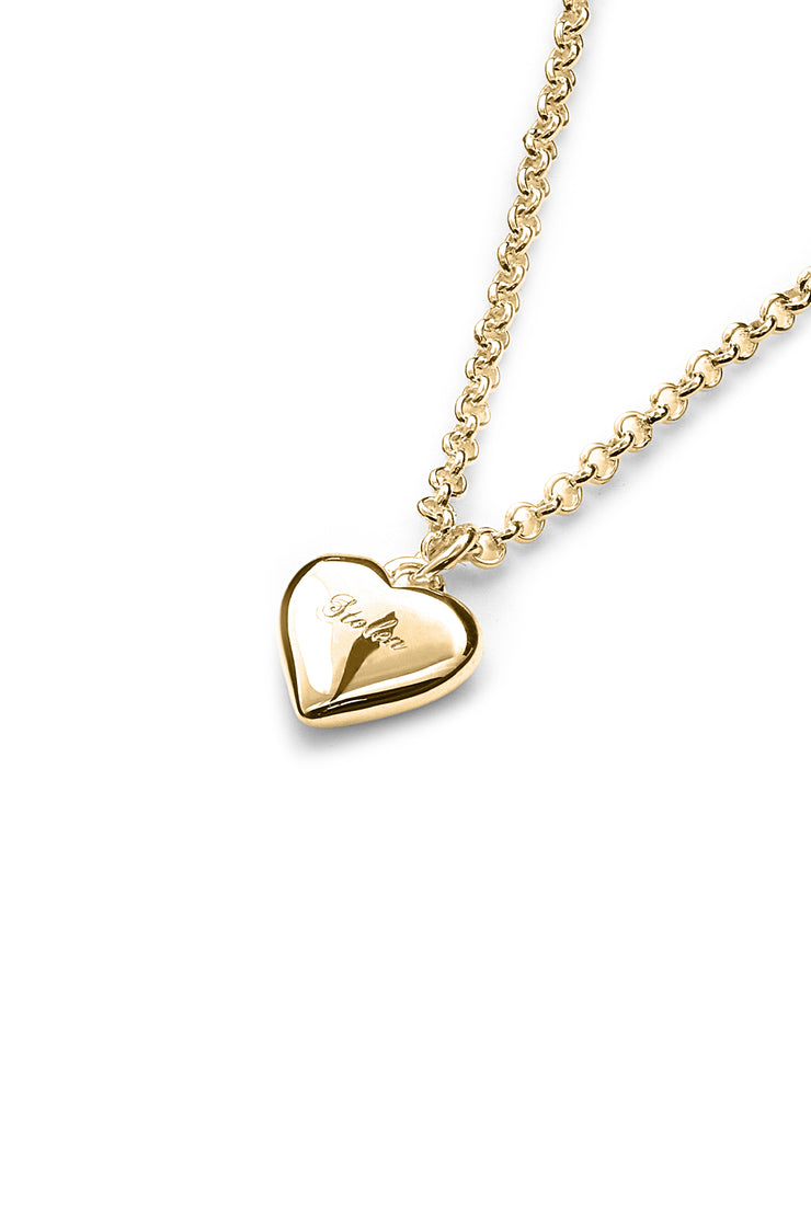 FULL HEART MINI NECKLACE- GOLD PLATED