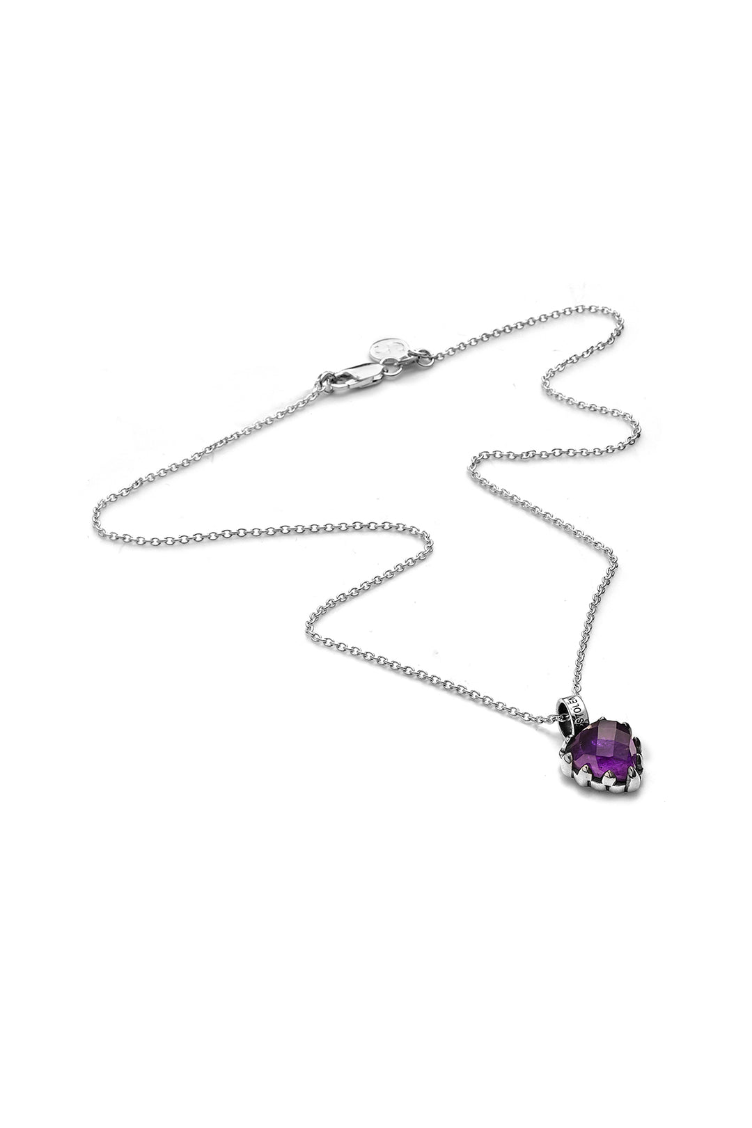 LOVE CLAW NECKLACE DARK AMETHYST