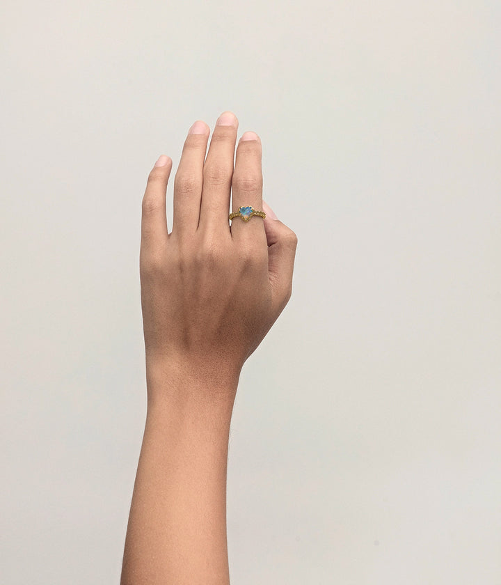 MINI CLAW RING BELLO OPAL - GOLD VERMEIL
