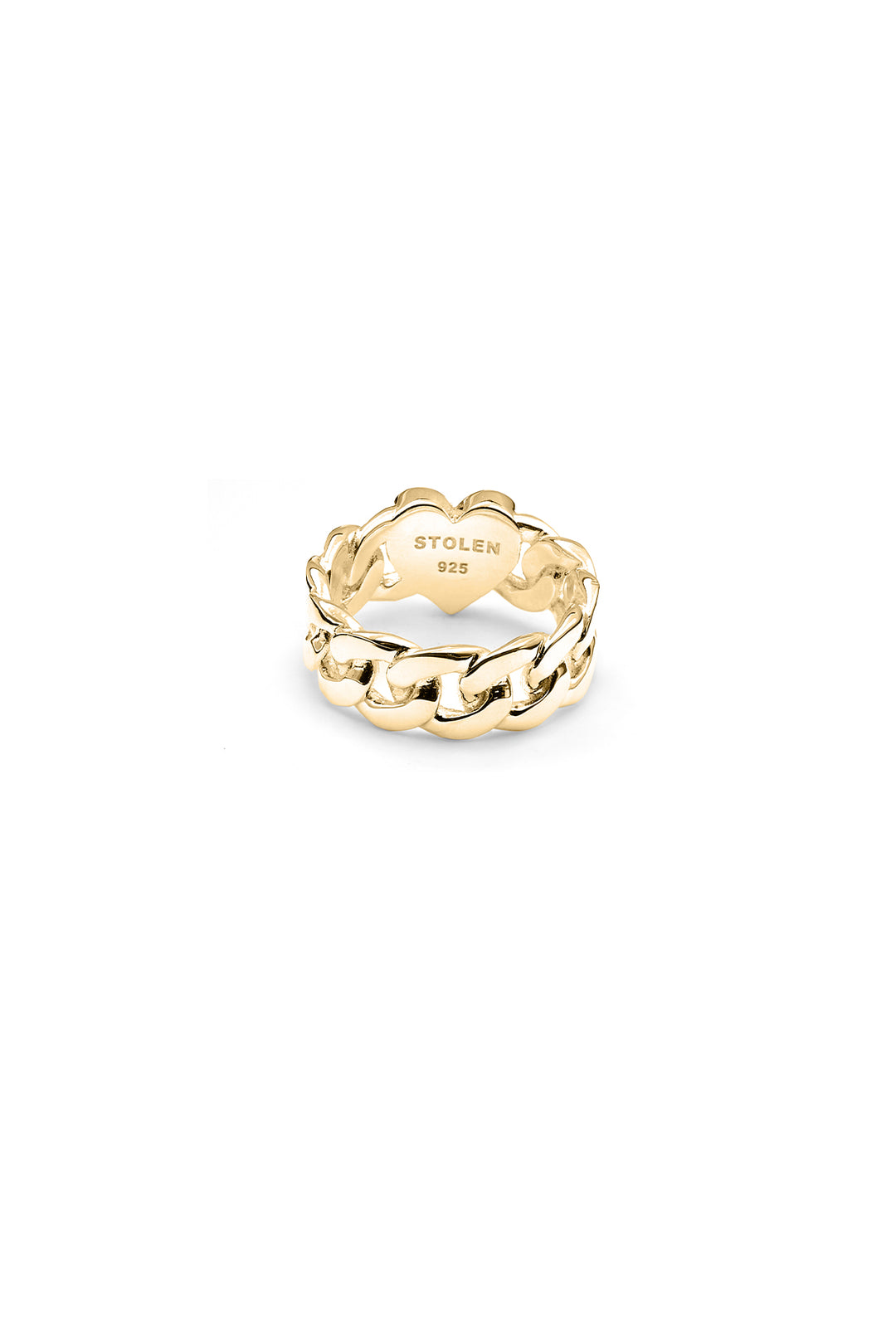 LOVE CHAIN RING GOLD PLATED