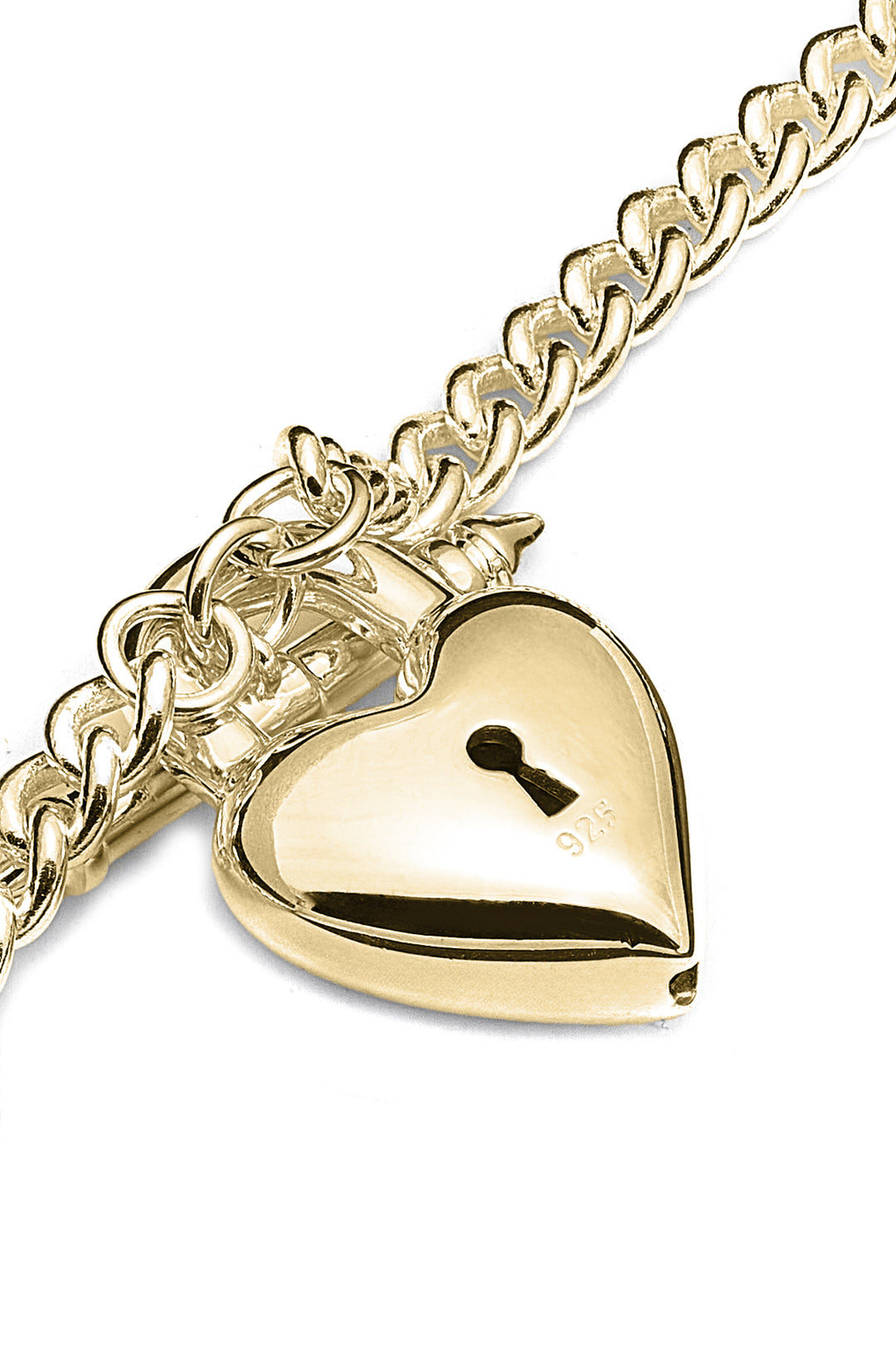 LOVE LOCKET FOB NECKLACE GOLD PLATED