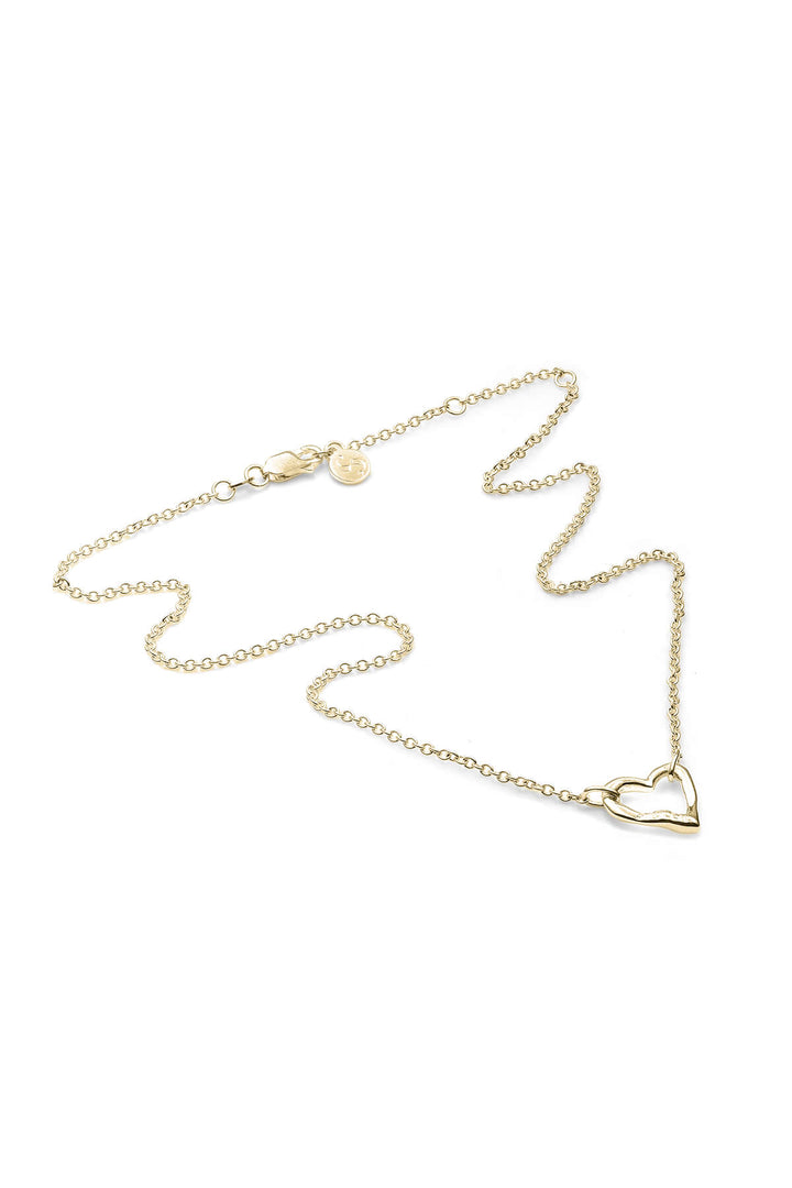 MINI MELTED HEART NECKLACE GOLD PLATED