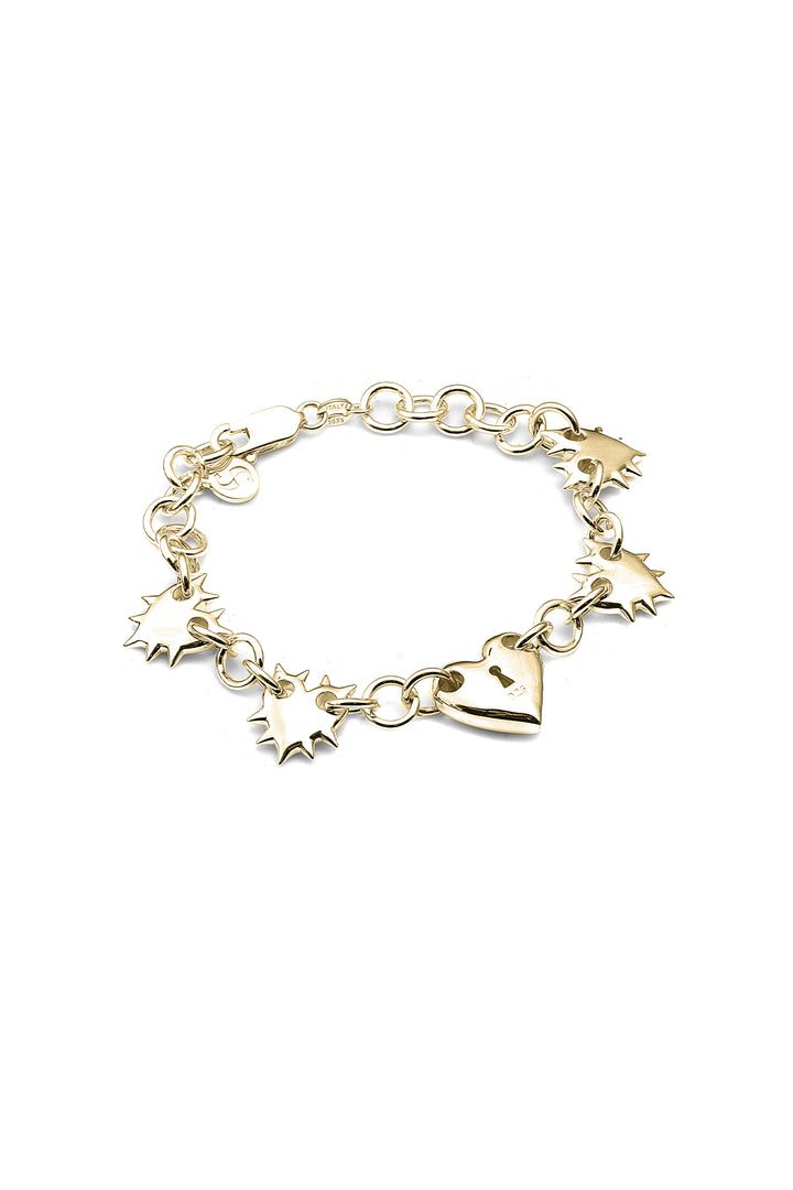 LOVE LOCKET ETERNITY BRACELET GOLD PLATED