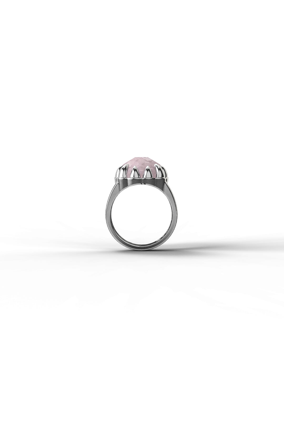 CLAW RING ROSE QUARTZ