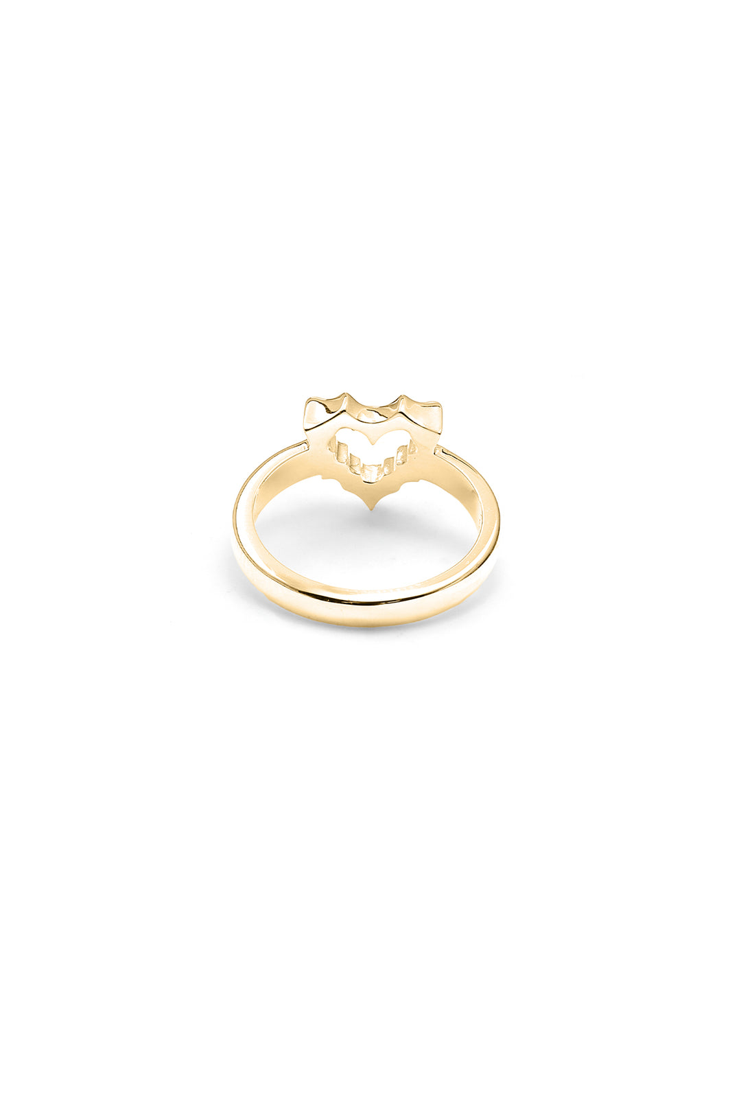 JAGGED HEART MINI RING GOLD PLATED