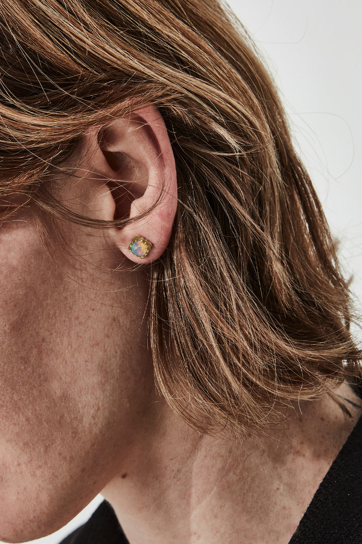 MINI CLAW STUDS BELLO OPAL - GOLD PLATED