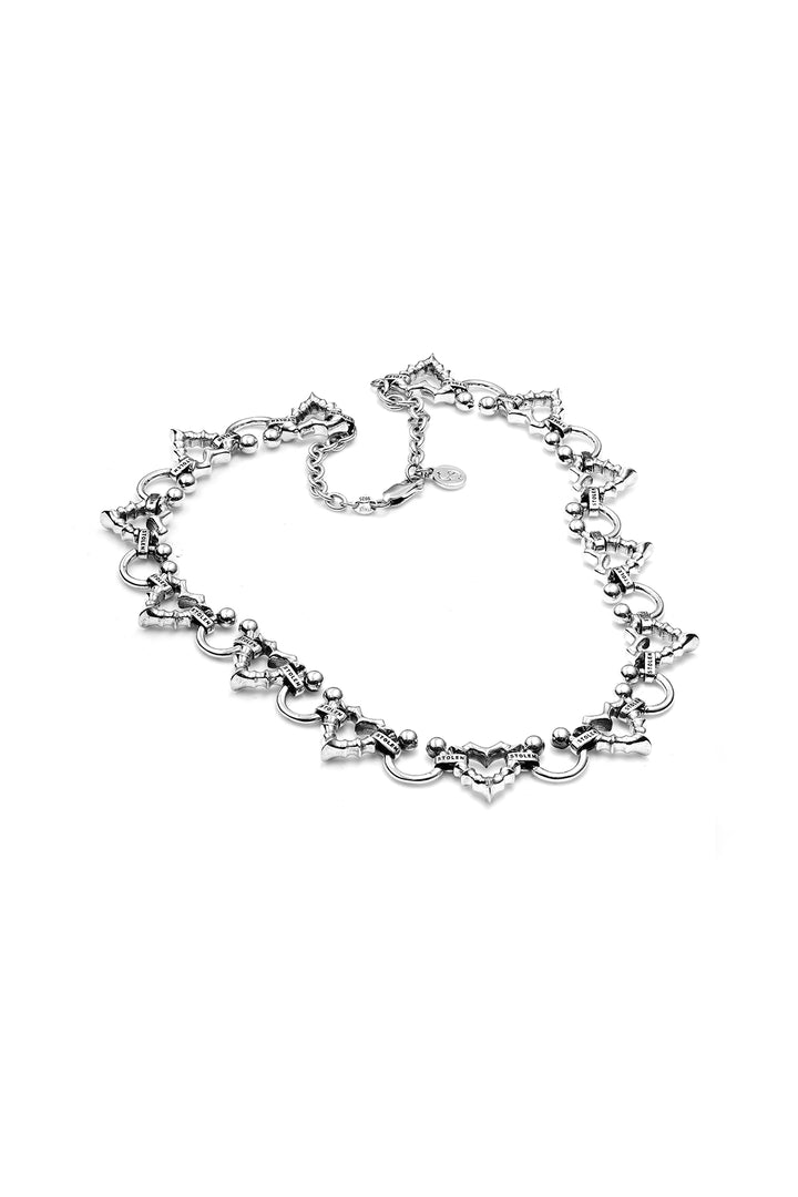 PUNK JAGGED HEART CHOKER