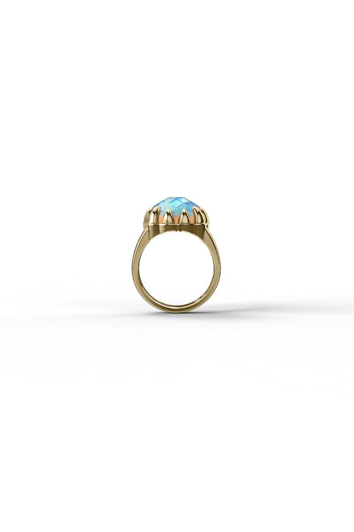 CLAW RING BELLO OPAL - GOLD PLATED