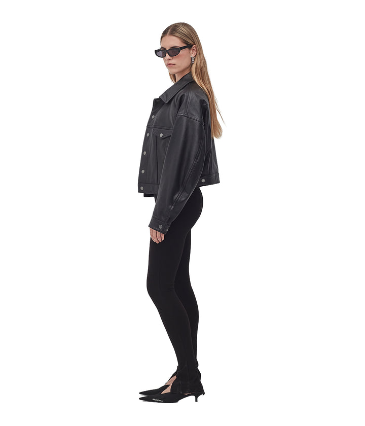 SABBATH LEATHER TRUCKER JACKET