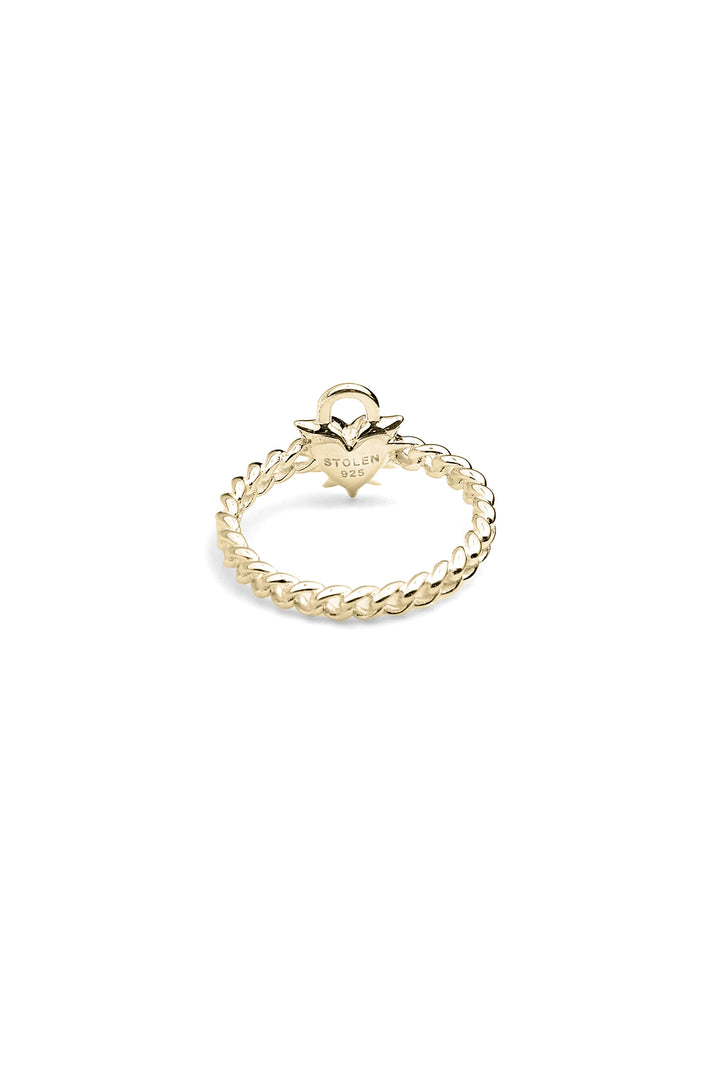 LOVE LOCKET RING GOLD PLATED
