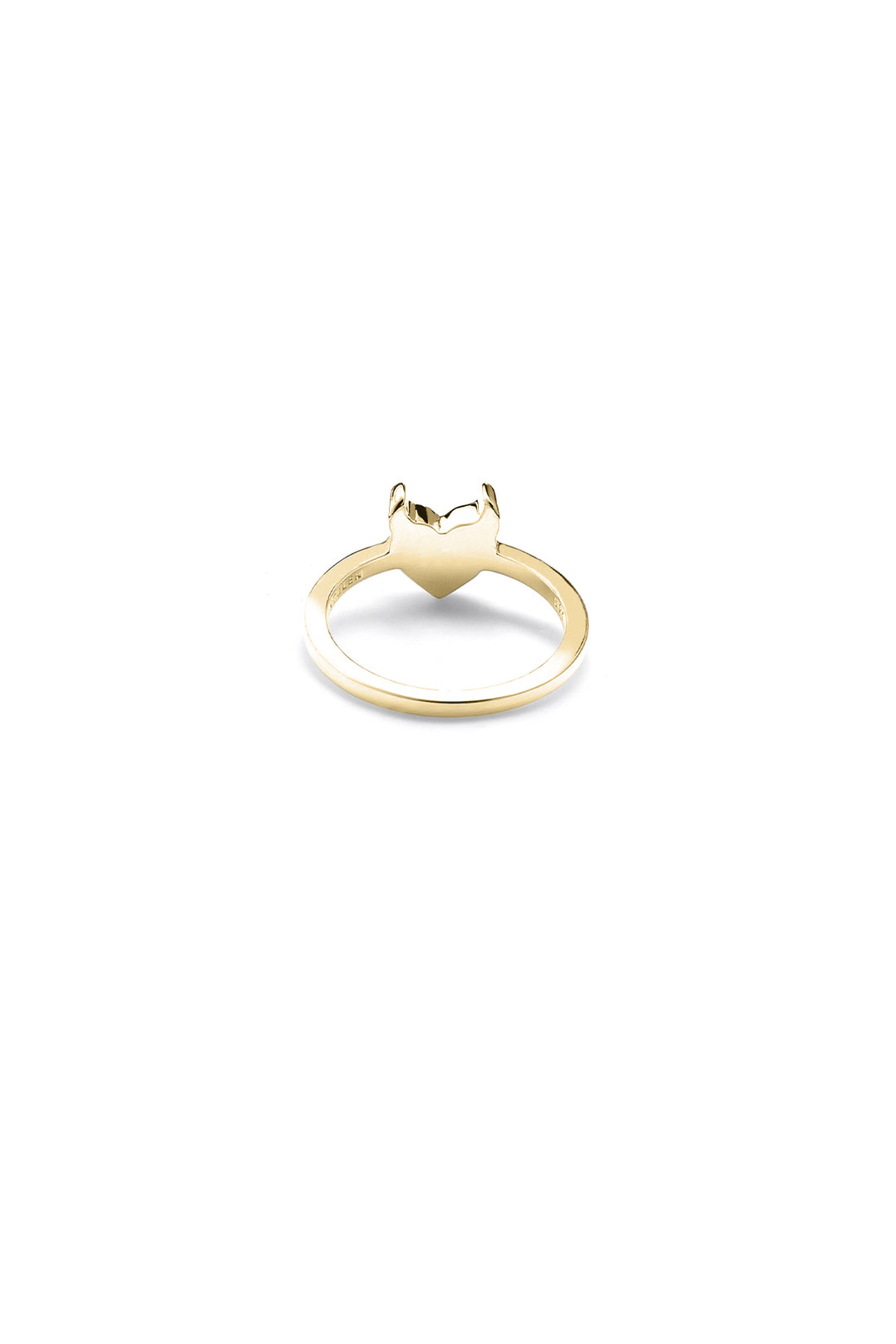 SINISTER HEART RING - GOLD PLATED