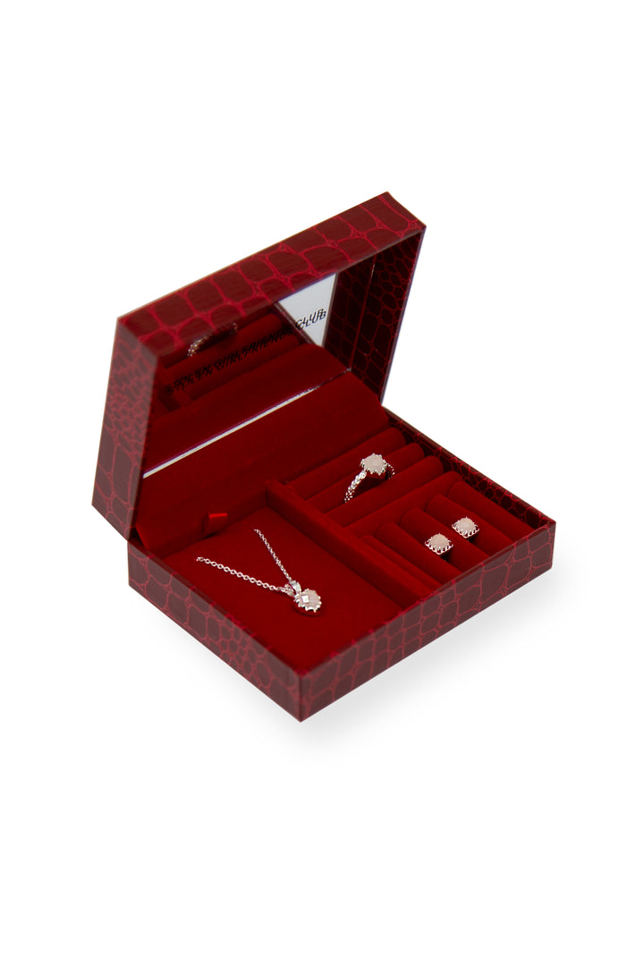JEWELLERY BOX - TRAVEL SIZE RED SNAKE