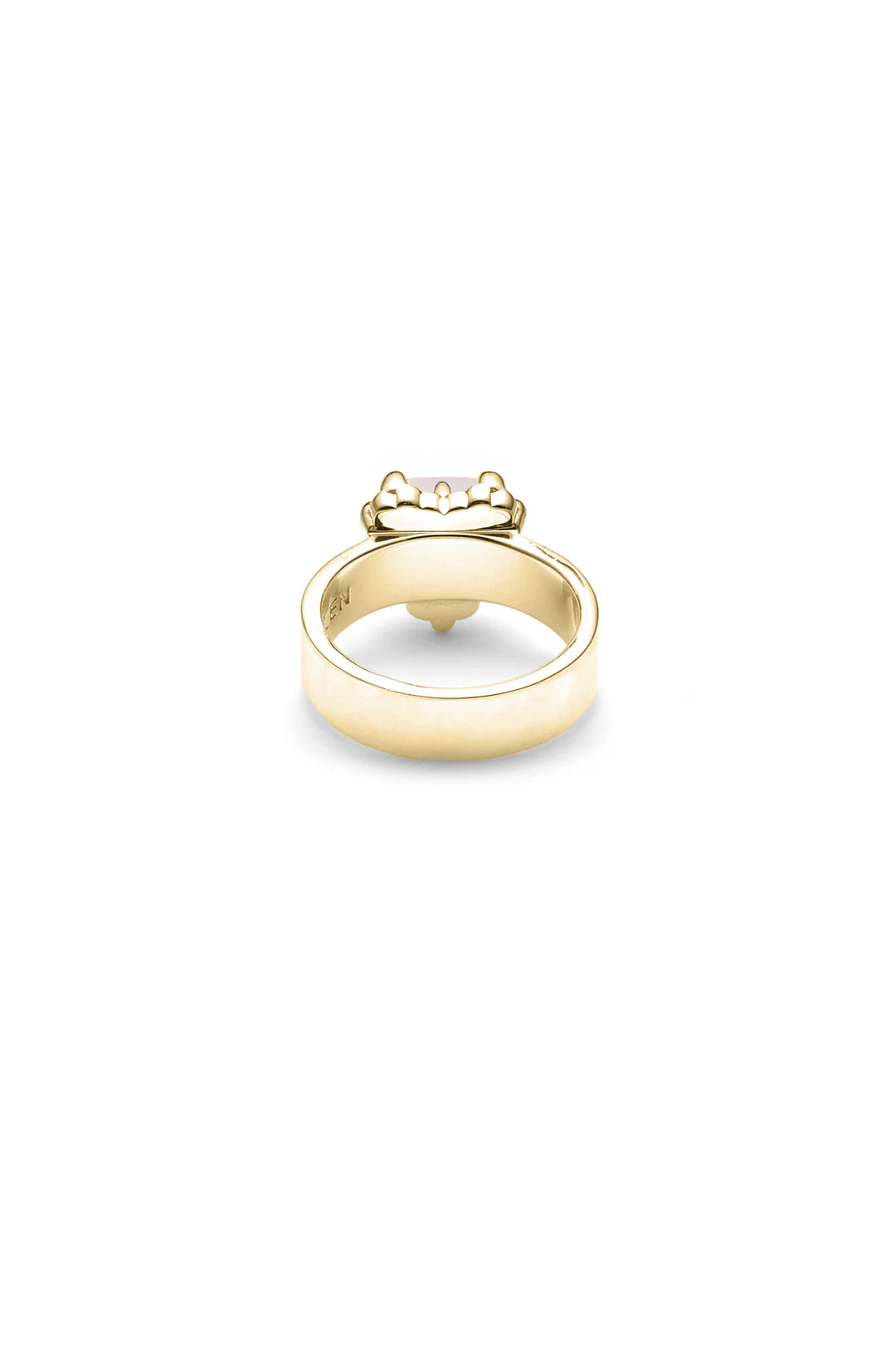 LOVE CLAW RING ROSE QUARTZ - GOLD PLATED