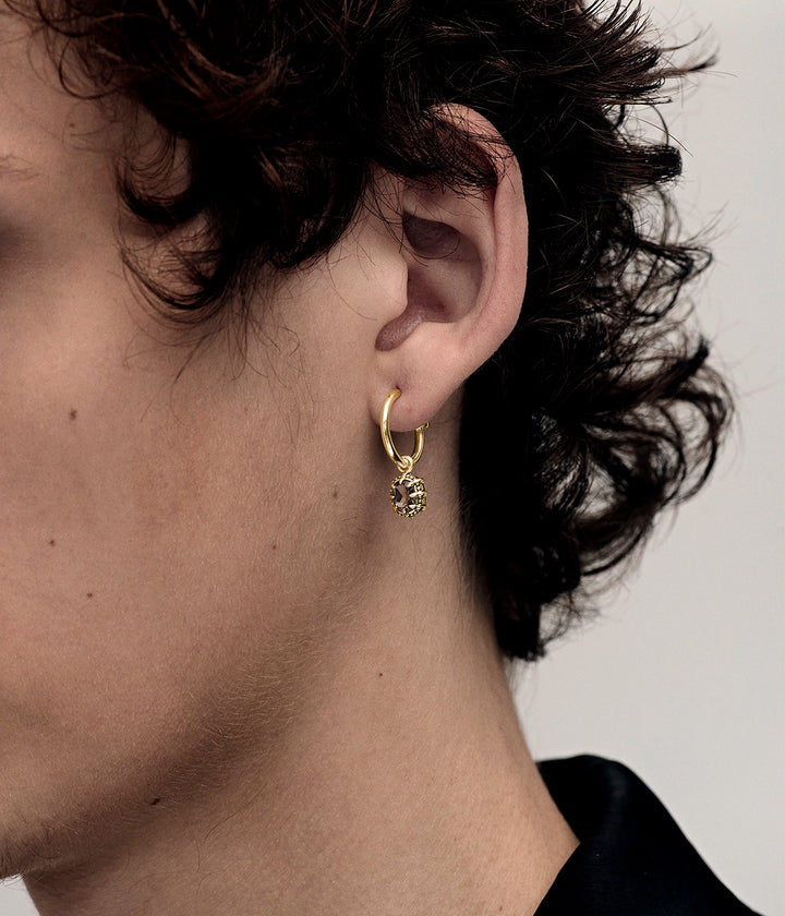 DAHLIA'S EMBRACE HOOP EARRINGS - 18K GOLD PLATED