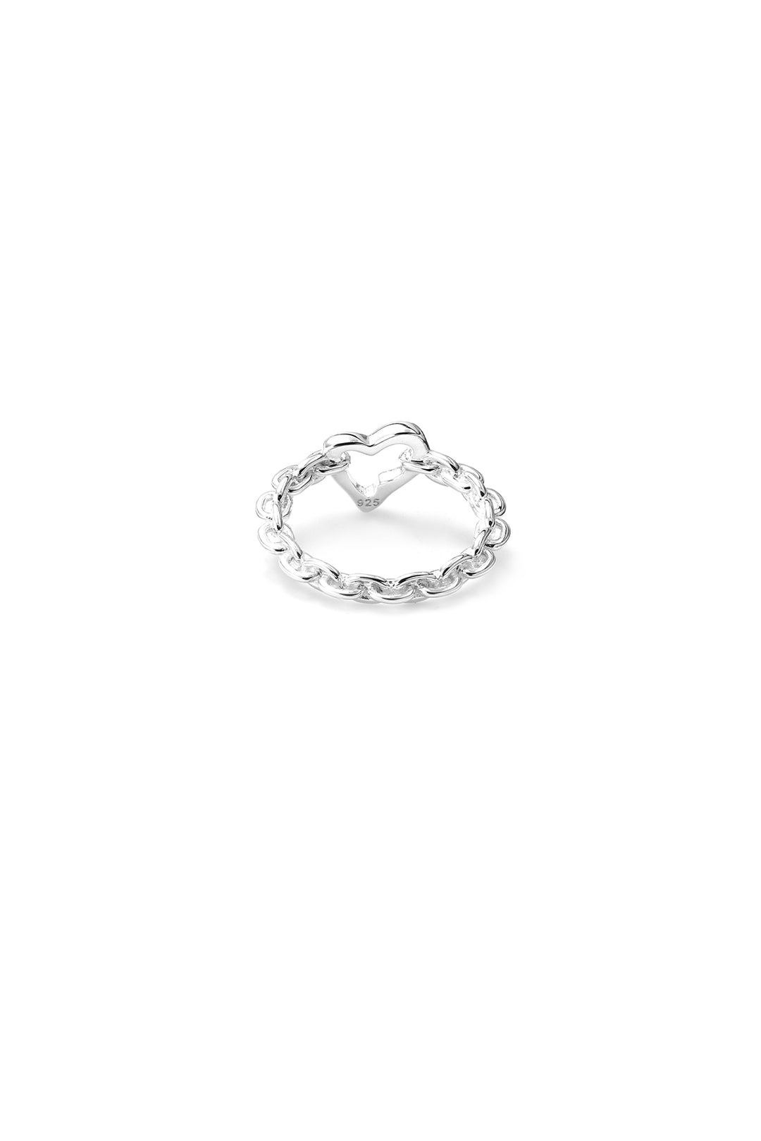 MELTED HEART CHAIN RING