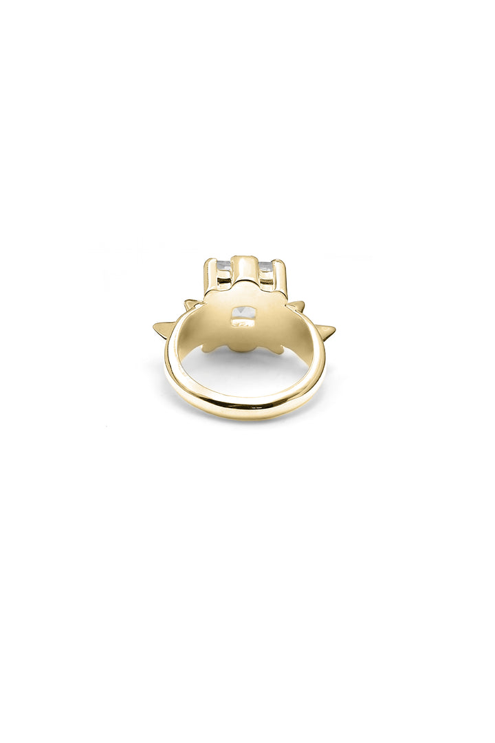 PUNK ROSE RING GOLD PLATED