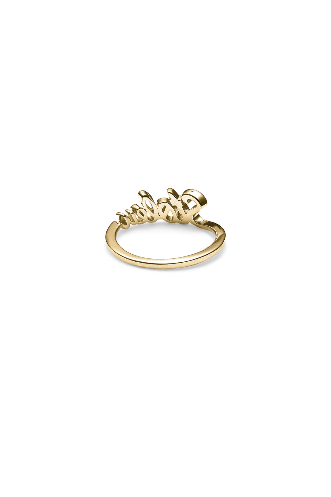 STOLEN SCRIPT RING - GOLD PLATED