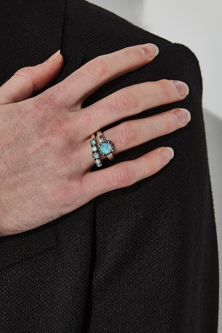 HALO CLUSTER RING BELLO OPAL