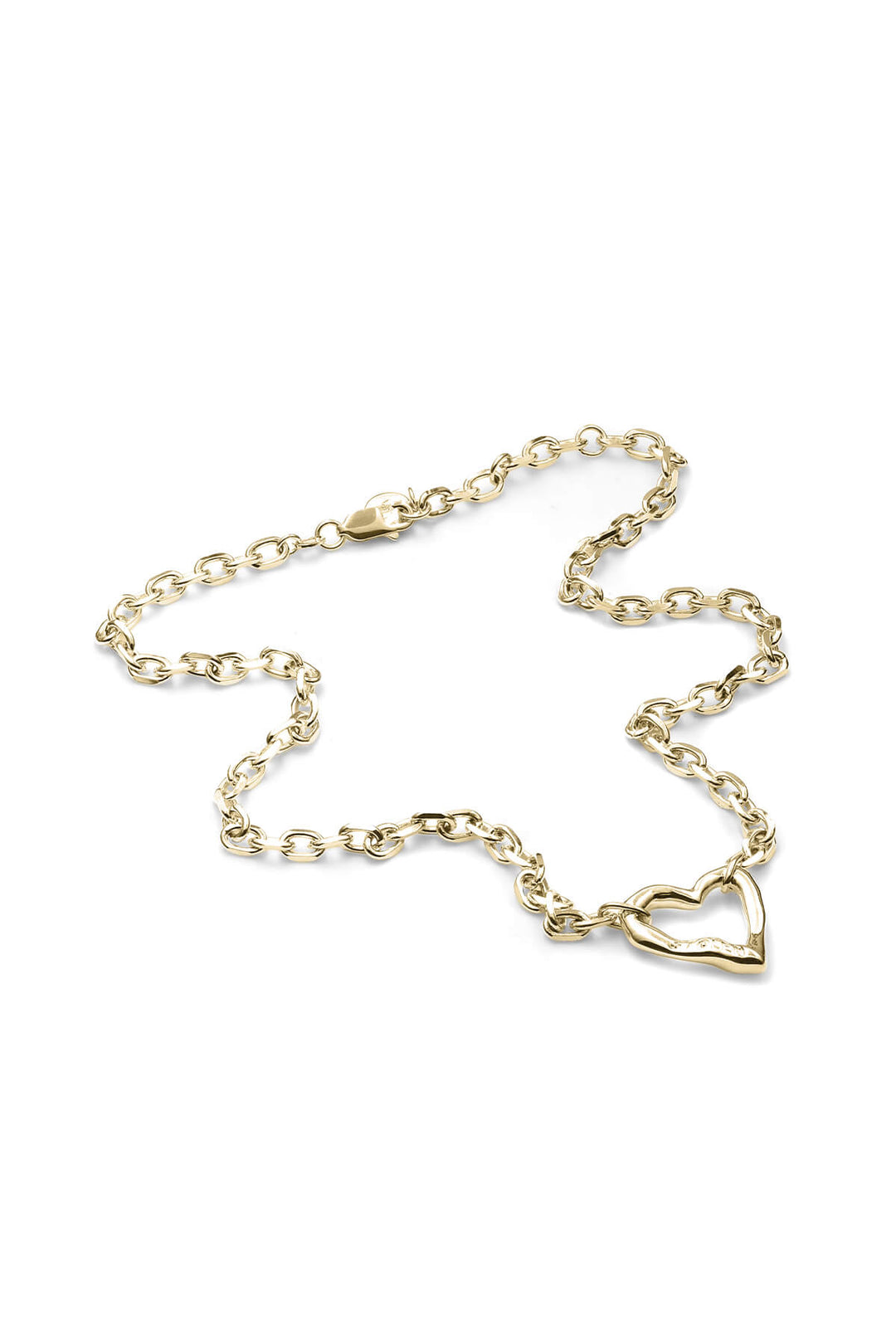 MELTED HEART NECKLACE GOLD PLATED