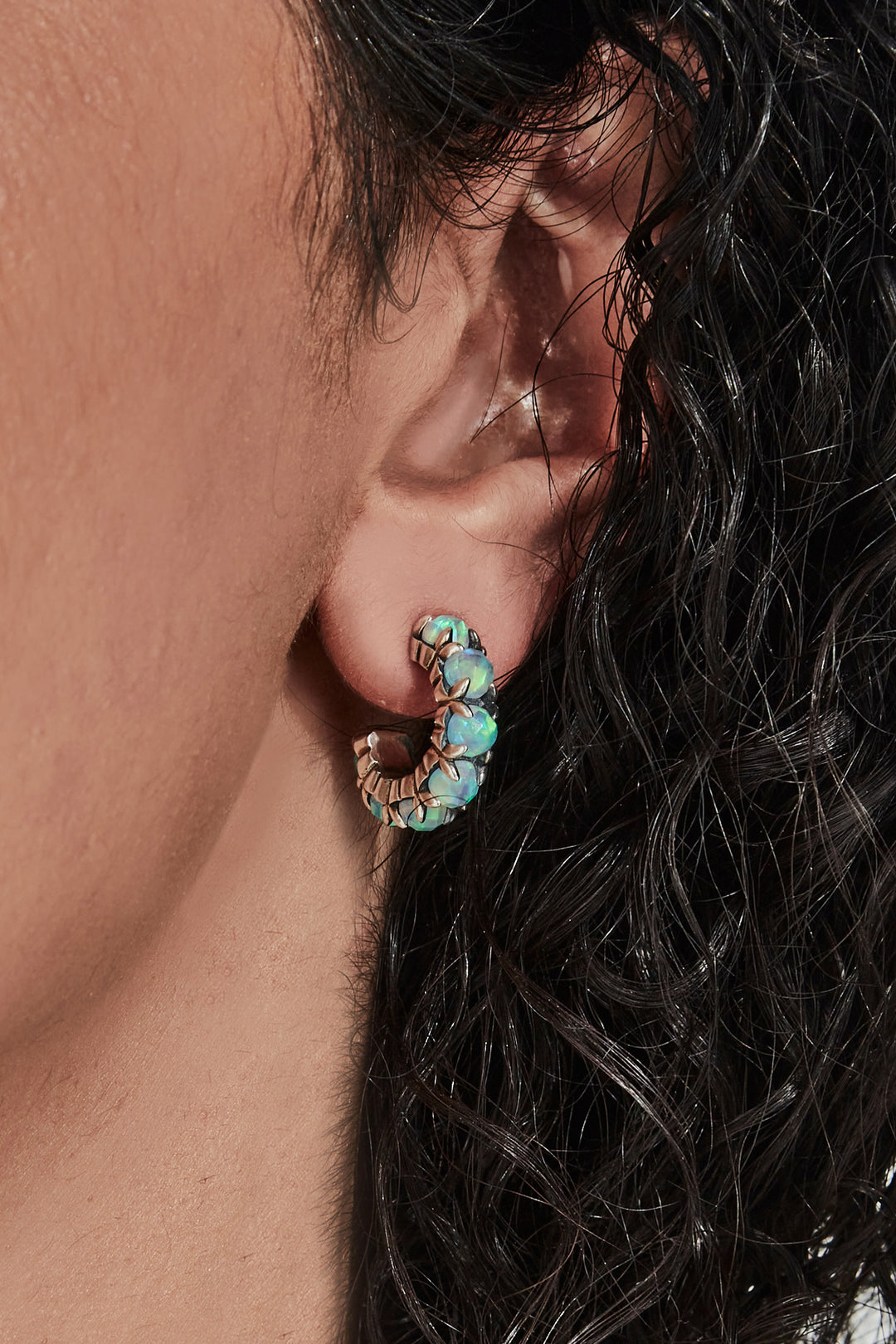 HALO CLUSTER EARRINGS BELLO OPAL