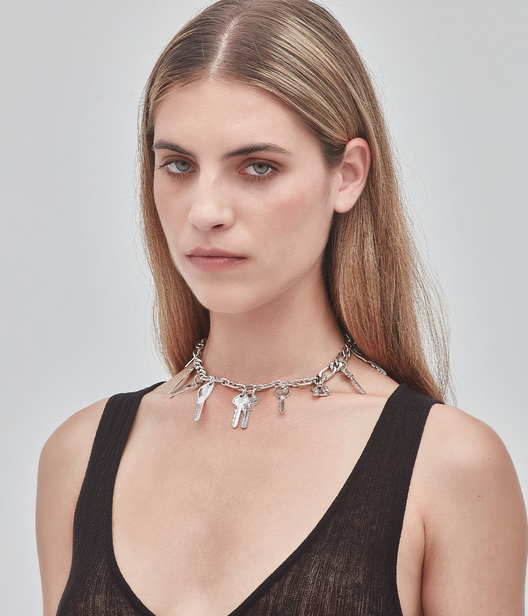 MULTI KEY CHARM NECKLACE