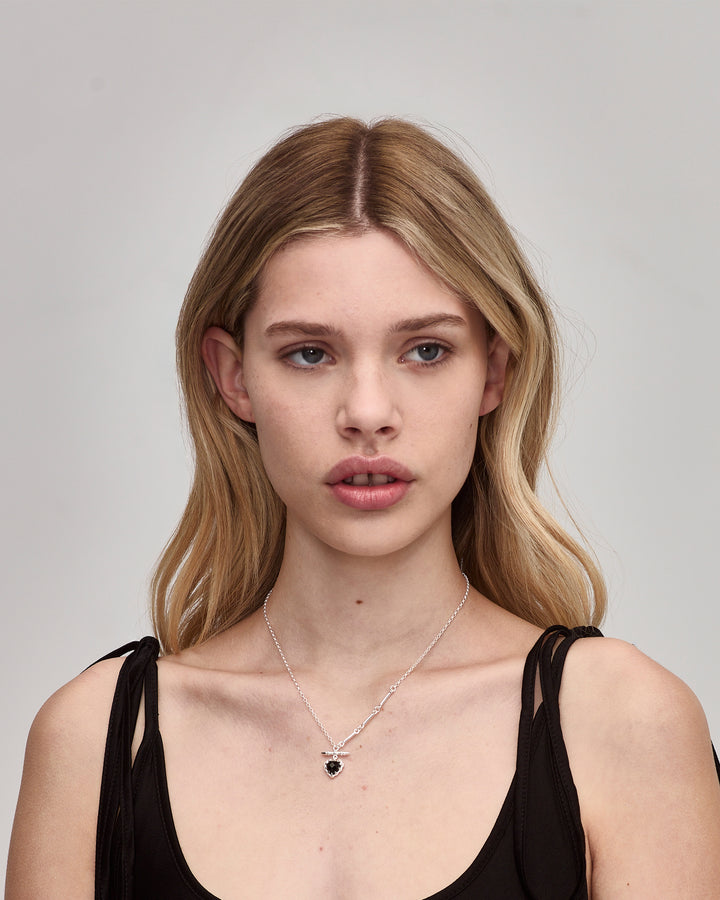 LOVE CLAW FOB NECKLACE - ONYX