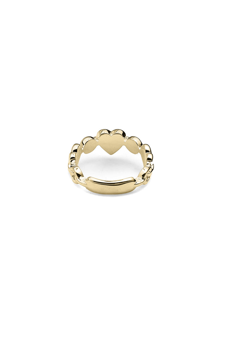LOVE LOCKET ETERNITY RING GOLD PLATED